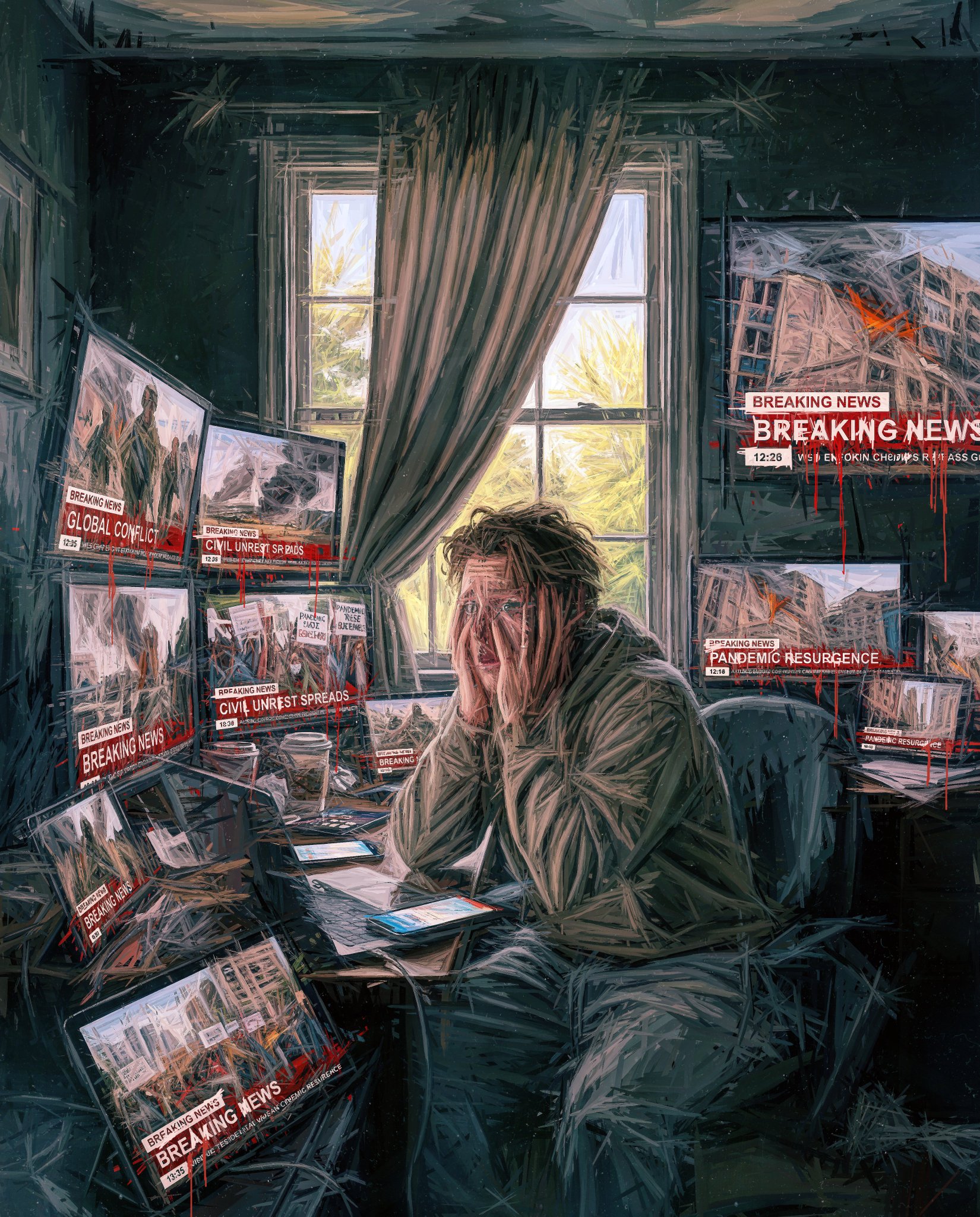 Beeple original - DOOMSCROLL-MAXXING